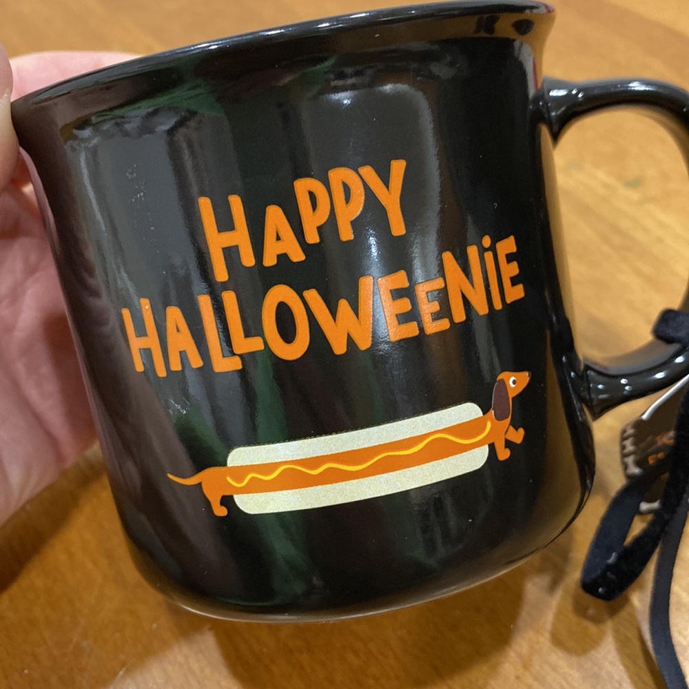 COPY - NWT.  Winifred & Lily, 16oz., “Halloweenie” ceramic mug.